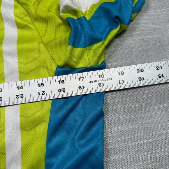 Pearl Izumi Mens Cycling Cycle Jersey Top Neon Green & Blue Size Small - Picture 2 of 6